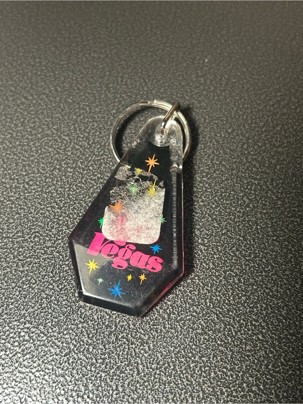 Las Vegas Retro Keychain with Neon Stars